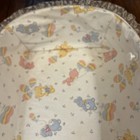 Vtg 1970s Wicker Rocking Doll Cradle W o Bonnet Wicker Bear Balloons