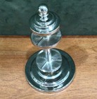 Pottery Barn Artist Trading Card Holder Atc Storage Spindle Rotary Silver Rare
