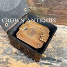 Vintage Solid Brass Kelvin   Hughes 1917 Brunton Compass With Leather Box