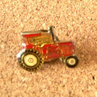 Red Farm Tractor Lapel   Hat Pin