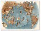 Set Of Six Pageant Of The Pacific Art Map Prints Miguel Covarrubias Circa 1940