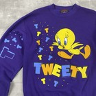 Vintage 1993 Tweety Bird Sweatshirt Youth L   Xl Looney Tunes 90s T Cartoon