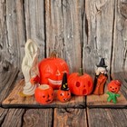 Lot Of 7 Gurley Candles 1950s Spooky Retro Halloween Ghost Witch Pumpkin Jack