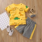 Boys Toddler Baby Outfits Kids Short Sleeve T-shirts Pants Top Holiday Clothes