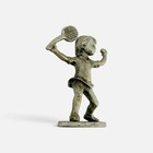 Vintage Hudson Pewter Miniature Girl Tennis Player Figurine