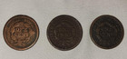 Lot Of  3  Braided Hair Large Cents-- 1854  1851  1847