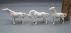 5 Vintage Porcelain Miniature White Horses Figurines
