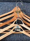 Lot Of 10 Vintage Batts Wishbone Wood Suit Hangers W  Advertising 17 