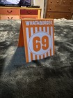 Whataburger Table Tent Number 69 Orange Restaurant Tabletop Supply