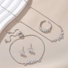Simple Elegant Zircon Inlaid Jewelry Set
