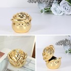 Hipiwe Rose Shape Vintage Jewelry Box - Small Trinket Storage Case Gold Ring    