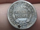1848 Seated Liberty Half Dime- Large Date  Vg fine Details