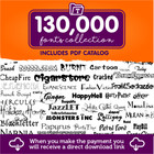 130 000 Fonts Collection  includes Pdf Catalog 