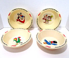 Cereal Bowls Kelloggs Tony The Tiger Rice Krispies Fruit Loops Vintage X 4