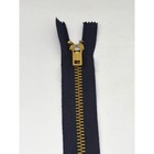Vtg Talon Zipper Metal Navy Blue Brass Cotton Tape Usa Rare New Old Stock 7 Inch