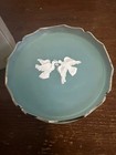 Vintage 1960s Avon Rapture Beauty Dust Container Aqua Doves Original Box Nos