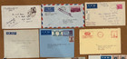1935 - 1977 India Air Mail 12 Covers  Including 1 Registered With Wax Seal