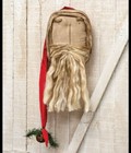 Primitive Christmas Santa Claus Doll W  Long Red Hat  Rusty Bell