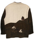 Men s Traditional Jacket Janker Leather Jacket In Dark Olive  Size 58