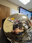 Lou Holtz Signed Authentic Gold Fs Helmet - Bas