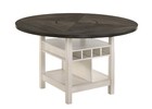 7pc Chalk Grey Finish Counter Height Dining Room Set Drop Leaf Table Chairs