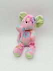 Nursery Rhyme Plush Pink Elephant Flower Print Baby Lovey Doll