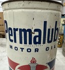 Lqqk  Vintage Standard Permalube Motor Oil Old Metal Can Collectible 5 Quart