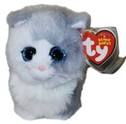 Ty Beanie Baby Babies Furley The Gray White Kitty Cat 6  New Stuffed Animal Toy