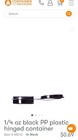 Lot Of 100 New Black  25oz Clamshell Containers For Seeds  Beads    Samples 
