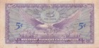 Usa   Mpc  5  Cents  1964  Series  641  Plate   50  Circulated Banknote Me 46