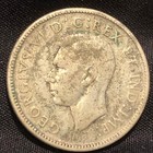 1947 Canada 25 Cents Silver Coin - F  fine  Condition