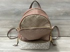 Michael Kors Abbey Medium Signature Backpack Brown Pvc Leather  a1g014333 
