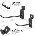 50 Packs Slatwall Hooks 4 Inch 6 Inch Panel Display Hooks Metal Slat Wall Black
