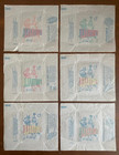 1972 Topps Football Wax Pack Wrapper Lot Of 6  Five Variations Two With Tears