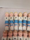 22 Vintage 70s Tournament Soccer Table Foosball Players Blue Snd Red  Balls