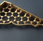 Brass 6  X 5  Honeycomb Shelf Bracket - Victorian Old Metal Antique