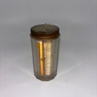 Vintage Johnson   s Dental Floss Glass Bottle Jar W  Tin Lid   Original Spool