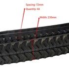 2pcs For Ditch Witch Rubber Track Sk-755 Sk-900 Sk-1050 Sk-752 Sk800 230x72x44mm