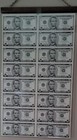 Sixteen Five Dollar Lincoln  5 Notes 2003 Uncut Currency Bep Dept Of Treasury