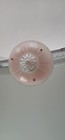Vintage Antique Glass Ceiling Light Fixture With Crystals Newly Wired 