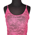 Vtg Y2k 90s Victorias Secret Sheer Lace Mini Slip Chemise Large Pink Nightie