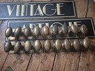 Antique Vintage Old Reclaimed Bronze Oval Door Knobs Handles Push Pull 