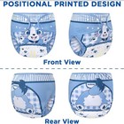 Littleforbig Reusable Waterproof Diaper Cover Blue Puppy Print Size L Adjustable