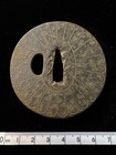 Japanese Sword Tsuba Iron Chrysanthemum Motif Edo Period Tosogu Koshirae Fitting