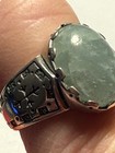Carolyn Pollack Relios Sterling Silver 925 Milky Aquamarine Cabochon Ring Sz 10