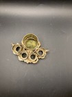 Vtg Gold Tone Filigree Hollywood Regency Hair Pins   Four Tube Lipstick Holder