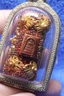 Takrut talisman thai Amulet old buddha  Lp Toh rare pendant amulet blessed wat