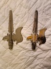 Antique Medieval Cast Iron Gate Spear Top Sword Knife Blade Gothic Art Fineal