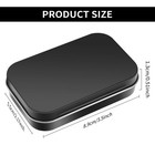 Ouligay Black Metal Rectangular Empty Hinged 3 5 X 2 17 X 0 5 Inches 