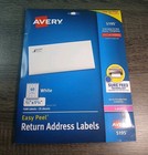 Avery 5195 Easy Peel Return Address Labels  Laser  2 3 X 1-3 4  White  1500 pk